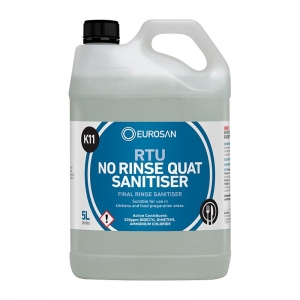 Eurosan K11 RTU No Rinse Quat Sanitiser 5L (each)