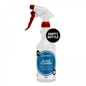 Eurosan G18 Glass Cleaner Labelled Empty Bottle & Trigger 500ml (each)