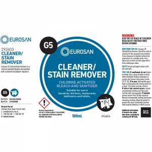 Eurosan Label G5 Cleaner Stain Remover (to suit 500ml-1000ml Bottle)(each)