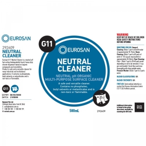 Eurosan Label G11 Neutral Cleaner (to suit 500ml-1000ml Bottle) (each)