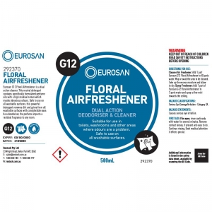 Eurosan Label G12 Floral Air Freshener (to suit 500ml-1000ml Bottle) (each)