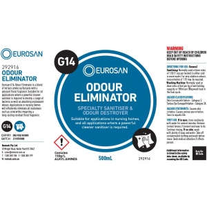 Eurosan Label G14 Odour Eliminator (to suit 500ml-1000ml Bottle) (each)