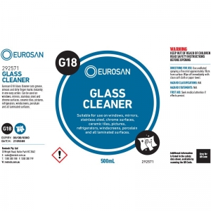 Eurosan Label G18 Glass Cleaner (to suit 500ml-1000ml Bottle) (each)