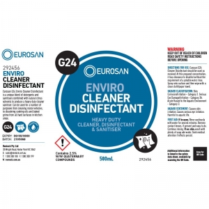 Eurosan Label G24 Enviro Cleaner Disinfectant (to suit 500ml-1000ml Bottle) (eac