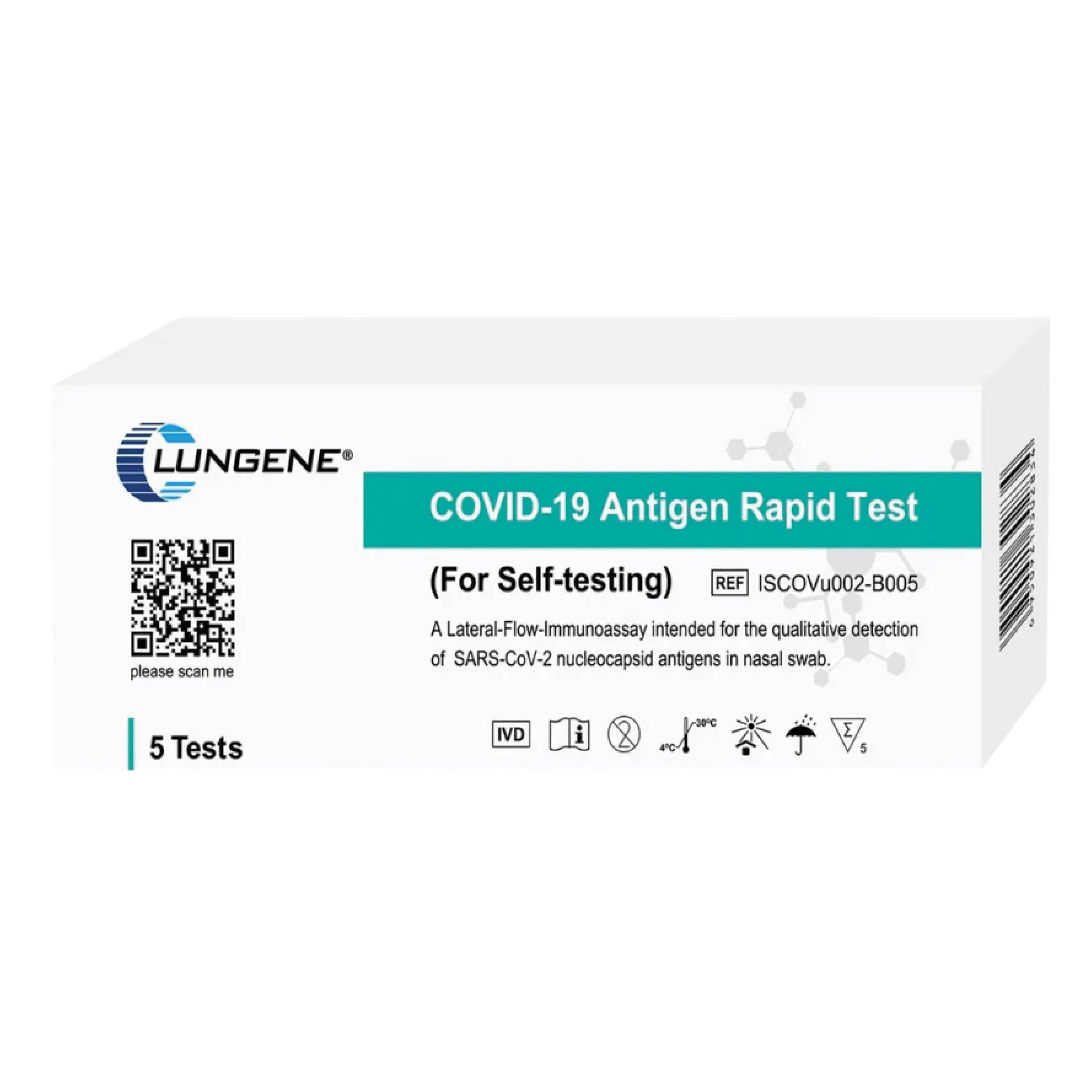 Rapid Antigen Nasal Self Test Kits (5/Pack)