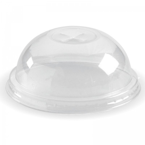 Biodegradable Dome Lids with X-Slot to suit Cold Cups 150-280ml (1000/ctn)