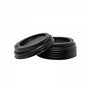 Enjoy Your Coffee Black Sipper Lids to Suit 225ml/8oz Cup (100/sleeve)