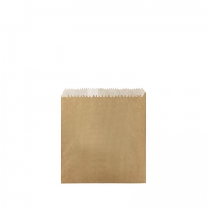 1/2 Square Greaseproof Brown Paper Bags 160x140mm (500/ctn)