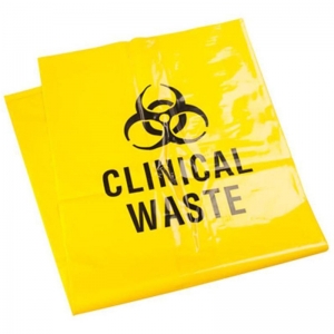 HDPE 36ltr Yellow Infectious Waste Bags 550 x 730mm (500/ctn)