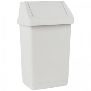 Swing Top Tidy White Bin 18L (each)