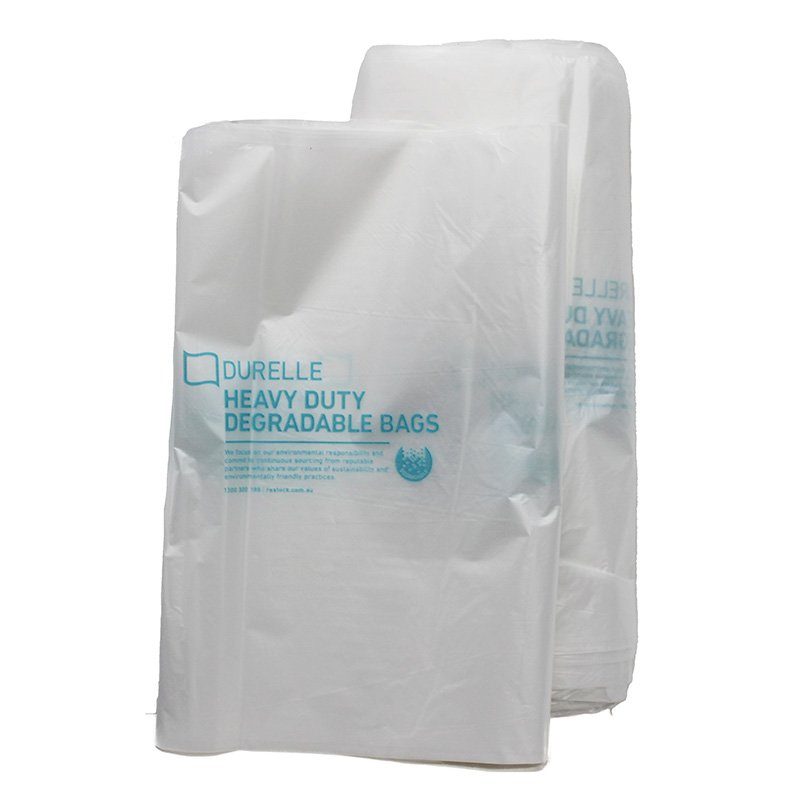 Durelle 240L Heavy Duty Degradable Clear Bin Liners (100/ctn)