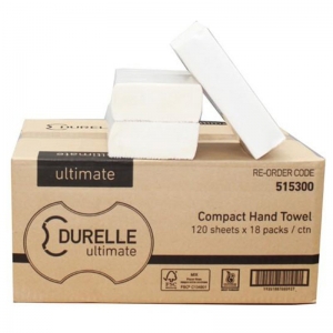 Durelle Ultimate FSC Mix Compact Hand Towel 120 Sheets 19 x 25cm (20 packs/ctn)