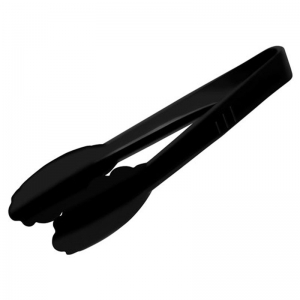 Polycarbonate 23cm Tongs Black (each)