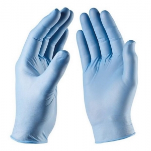 Protectaware Premium Polymer Coated Latex PF Gloves Blue Medium (100/pack)