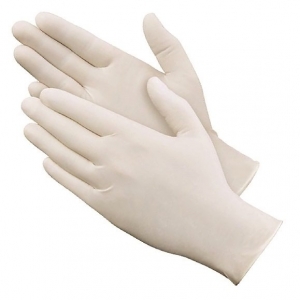 Protectaware Premium Polymer Coated Latex PF Gloves White Small (100/pack)