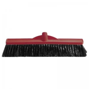 Medium Fill Plastic Backed Broom Head Red 450mm (each)