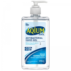 Aqium Gel Sanitiser Pump Pack 375ml (each)