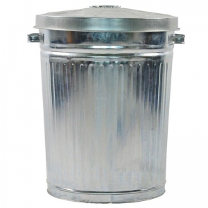 Galvanised Metal Bin & Lid 75L (each)