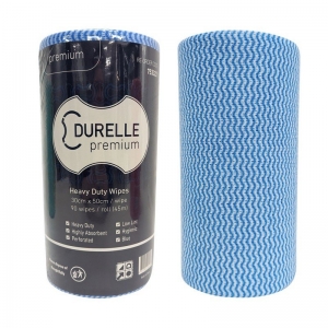 Durelle Premium Perforated (30 x 50cm) Wipes Blue 45m 90 sheets/roll (each)