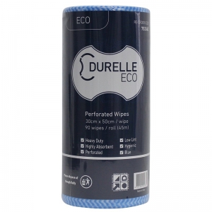 Durelle Eco Perforated (30 x 50cm) Wipes Blue 45m 90 sheets/roll (each)