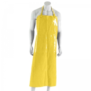 Polyurethane Reusable Apron W90cm x L120cm with Strap & Clip Yellow (each)