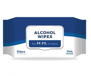 Alcohol Wipes 75%  21cm x 15cm (50/pack)