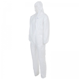 Protectaware Type 5 & 6 White Coverall with Hood - Medium (Each)