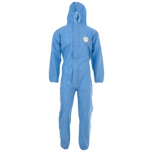 SMS Type 5 & 6 Blue Coverall with Hood - Medium (Each)